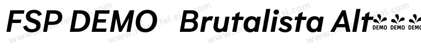 FSP DEMO   Brutalista Alt字体转换